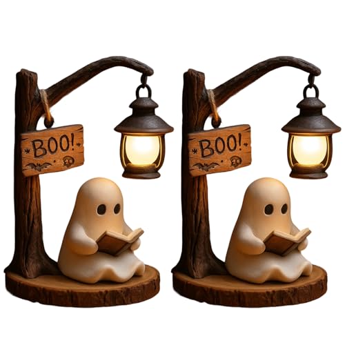 KOPOAO Cute Ghost Reading Lantern - Boo, 2 pcs, Black,