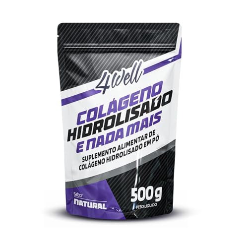 Colágeno Hidrolisado em Pó 500g Tipo I Sabor Natural 4well