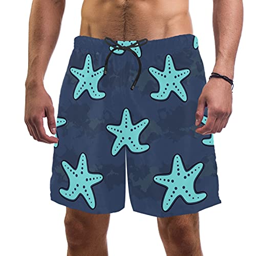 Short de bain pour homme séchage rapide à doublure maille respirante bleu