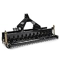 Titan Attachments 3 Point 72" Soil Pulverizer, Quick Hitch Category 1 and 2 Tractors, Drum Spike Seedbed Prep, Soil Pulverization, Ideal for Agriculture, Horticulture, and Landscaping