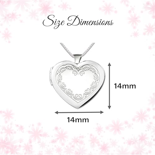 Precious Pieces Girl's or Women's Sterling Silver Heart Locket (Embellished) Necklace4