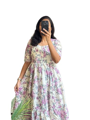 Image of Women's Rayon Printed Anarkali Kurta for Women and Girls, Regular Wear