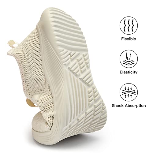Image of Lamincoa Womens Slip On Walking Shoes Non Slip Casual Road Running Lightweight Mesh Fashion Sneakers for Gym Travel Workout