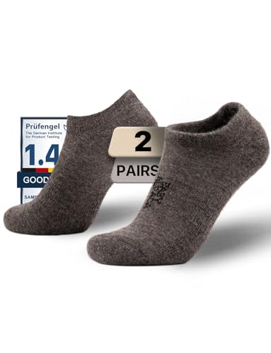 Image of Juclise Alpaca Wool Lightweight No Show Hiking Socks Breathable Moisture Wicking Cushioned Anti Blister Merino Outdoors