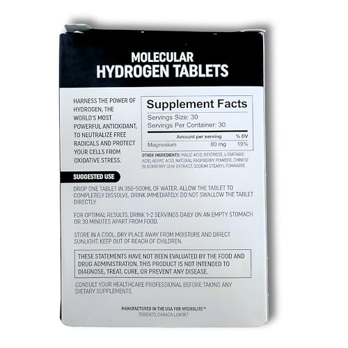 HydroLite Molecular Hydrogen Tablets for Drinking Water with Magnesium | Highest Concentration H2 12,000 PPB | Energy Booster, Enhance Performance & Recovery | Made in USA, 30 Tablets (Raspberry) - Image 8