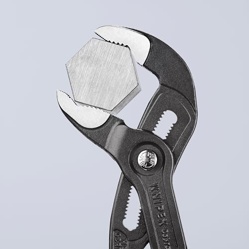 Image of KNIPEX - 87 02 300 T BKA Tools - Cobra Water Pump Pliers, Multi-Component, Tethered Attachment (8702300TBKA)