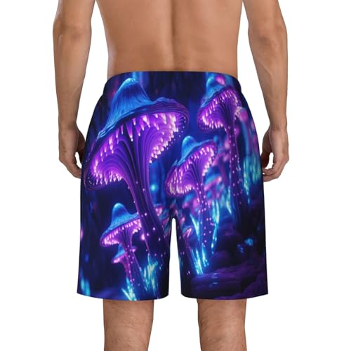 Shiny Mushroom Men Beach Pants â€“ Swim Trunks for Men,Quick-Dry and Comfortable, Suitable for Beach, Surf, and Everyday Wear Black4