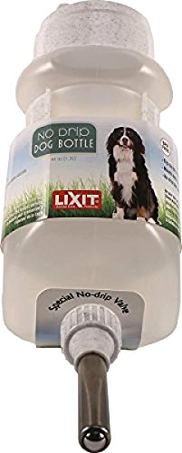 Lixit No Drip Dog Top-Fill Water Bottle Pet Cage Kennel Top Fill Dog Bottle 44-Ounce