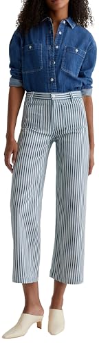 AG Adriano Goldschmied Women's Kassie Mid Rise Wide Leg Crop2