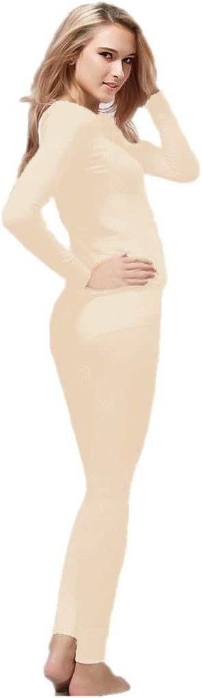 Women's Ultra Soft Thermal Underwear Top & Bottom Set with Fleece Lined