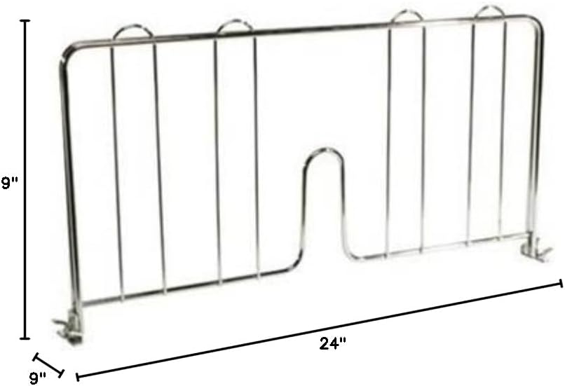 SI Shelving Inc. 24" d x 9" h Divider for Wire Shelving, 4 Count