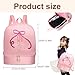 Meyrwoy Dance Backpack, Large Capacity Ballet Bags with Separate Shoe Compartment, Portable Ballerina Bag with Top Handle and Strap, Zippered Dance Bag for Girls 3-12