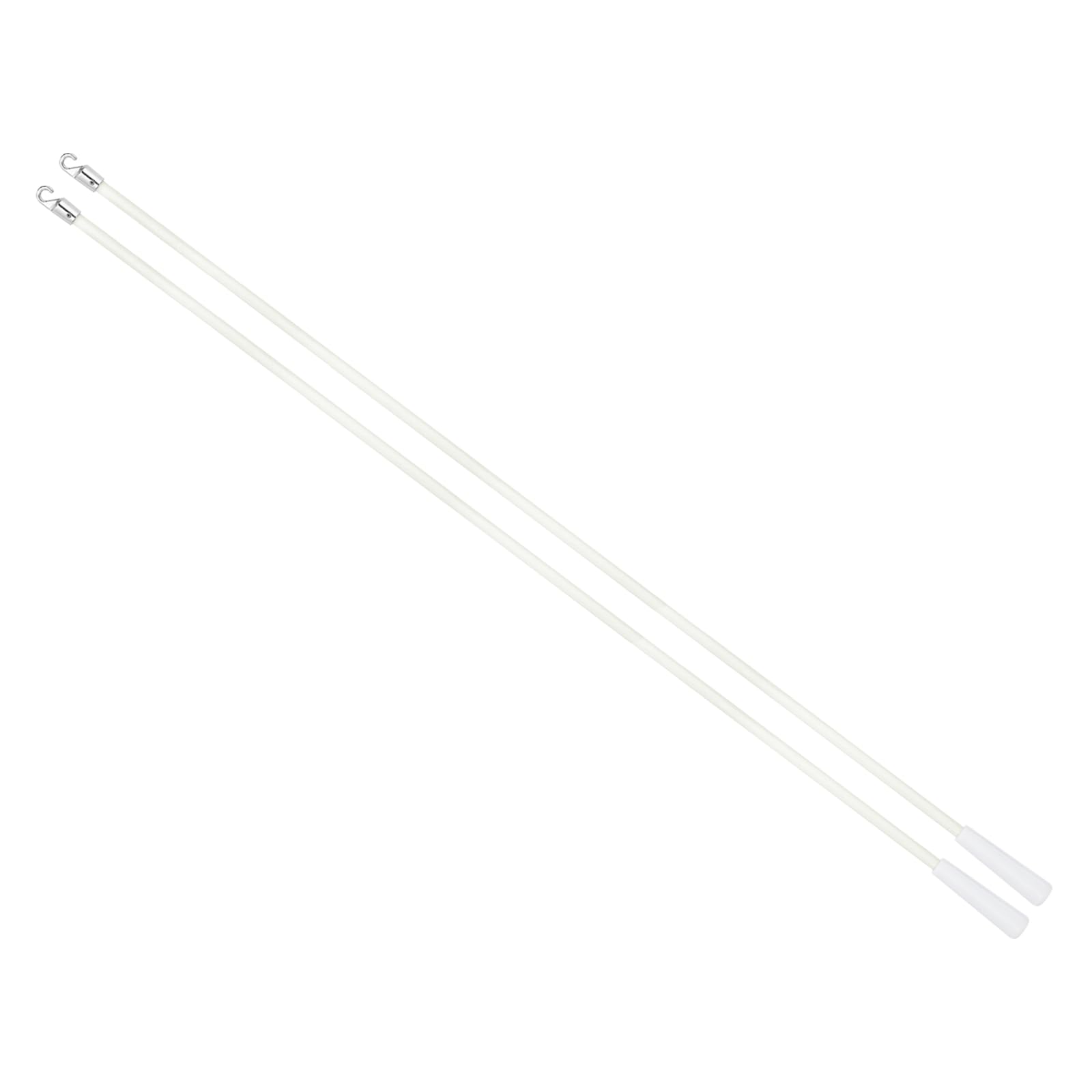 sourcing map 2Pcs 40" Blinds Wand Replacement, PVC Blinds Tilt Wand with Hook and Grip, Vertical Blinds Rod Stick for Window Curtain Opener Accessory, White