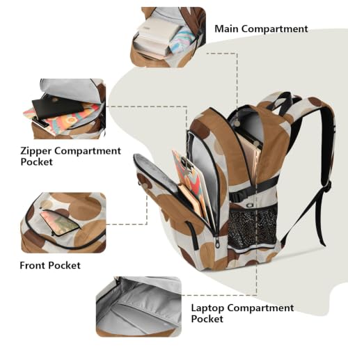 Mochila de viaje con compartimentos amplios y estampado clásico de lunares 5