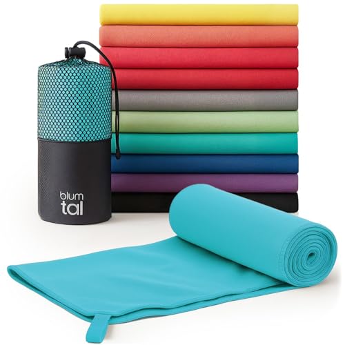 Blumtal Mikrofaser Handtuch leicht & extra saugstark - schnelltrocknende Microfaser Handtücher - optimales Fitness Handtuch/Strandtuch Mikrofaser/Gym Towel - Reisehandtuch kompakt Petrol