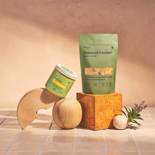 Divya's Balanced Kitchari, Smooth & Savory, One-Pot Ayurvedic Meal With Grains, Lentils, & Spices, Healthy & Nourishing Plant-Based Meal, Vegan, Non-Gmo, Gluten Free, Organic, Single Serving 3 Pack #TOP5