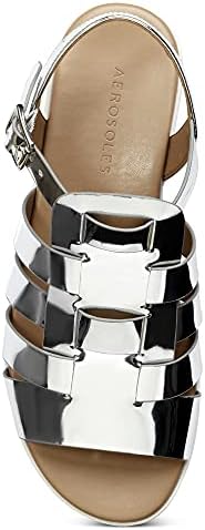 Aerosoles Women's Flat Sandal, SILVER PU, 6 | Image 3