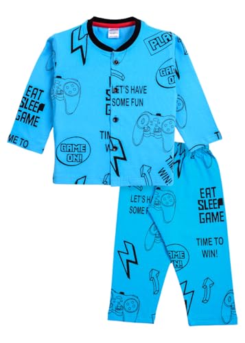 Image of 3BROS BodySuit /Dress for Boys /Girls Full Pajama & Casual Full Sleeves Night Suit Top Combo Kids Set