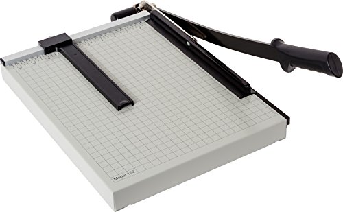 Dahle 15e Vantage Paper Trimmer 15 Cut Length 15 Sheet Automatic Clamp Adjustable Guide Metal Base with 12 Gridlines Guillotine Paper Cutter