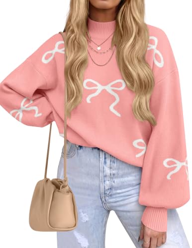 Image of ZESICA Women's 2026 Fall Striped Pullover Sweaters Tops Fashion Outfits