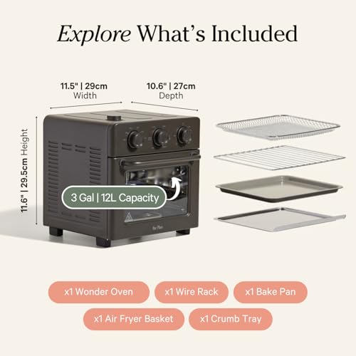 Our Place Wonder Oven | 6-in-1 Air Fryer & Toaster Oven with Steam Infusion | Compact, Countertop Friendly, Fast Preheat, Multifunctional | Air Fry, Toast, Roast, Bake, Reheat & Broil | Char #1