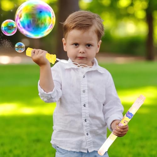 Image of Amazon Brand - Jam & Honey Peppa Pig Bubble Wand for Kids | 100ml Bubble Solution | Outdoor Birthday Party Fun Toy | Pack of 10