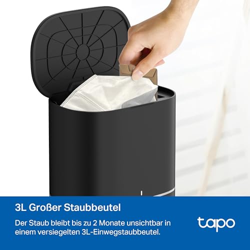 Tapo RV20 Max Plus Saugroboter mit Wischfunktion und automatischer Absaugstation, 5300Pa Ultra-Starke Saugkraft, 83 mm Ultra-schlank, kompatibel mit Alexa & Google Assistant Sprachsteuerung, App – Bild 5