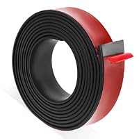 Gummistreifen Selbstklebend, 2m ×25mm x2mm Neopren Gummistreifen Bautenschutzmatte Vollgummi Gummi Klebeband für Gummidichtung, DIY, Bodenbeläge Schutz, Stoßschutz, Rutschfest