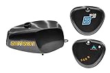Büffeltank Set mit Seitendeckel für Simson S50 S51, anthrazit Metallic, innen versiegelt
