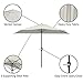 Half Umbrella Outdoor Patio Shade - 9 ft Patio Umbrella with Easy Crank - Small Canopy for Balcony, Table, or Deck by Pure Garden (Tan)