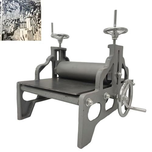 JARYANNIX Portable Slab Roller Machine Manual Slab Roller Print Making Machine Tabletop Printing Press Etching Tool Adjustable Thickness and Height Ideal for Artists Printmakers
