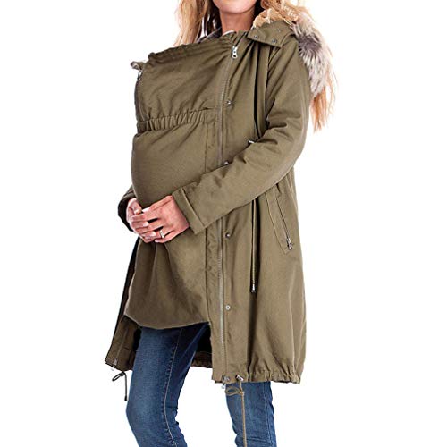 Señoras Cremallera Ropa Maternidad De En 3 1 Chaqueta Mode De Marca De Maternidad para Bebés Abrigo De Maternidad De Manga Larga Suelta Chaqueta De Primavera Verano Otoño con Capucha Cover