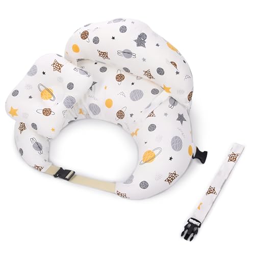 LIFEJXWEN Nursing Pillow with Baby Cushion, 3Pcs Breastfeeding Baby Breast Feeding Pillow with Strap and 15° Anti-Reflux Cushion, Cotton Detachable Pillowcase Pregnancy Gift (Universe Planet) LIFEJXWEN Nursing Pillow with Baby Cushion, 3Pcs Breastfeeding Baby Breast Feeding Pillow with Strap and 15° Anti-Reflux Cushion, Cotton Detachable Pillowcase Pregnancy Gift (Universe Planet)