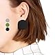 GroÃŸe Statement Ohrringe rund â€¢ Flache Ohrstecker schwarz â€¢ Geometrischer Modeschmuck â€¢ nachhaltig & handgemacht â€¢ Ã˜ 30mm