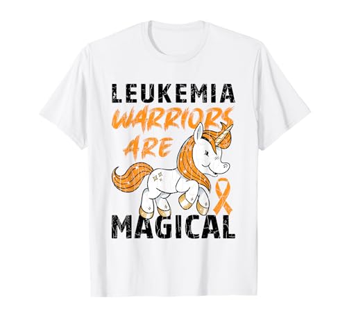 Leukemia Warriors Are Magical Happy Awareness Ribbon Graphic T-Shirt