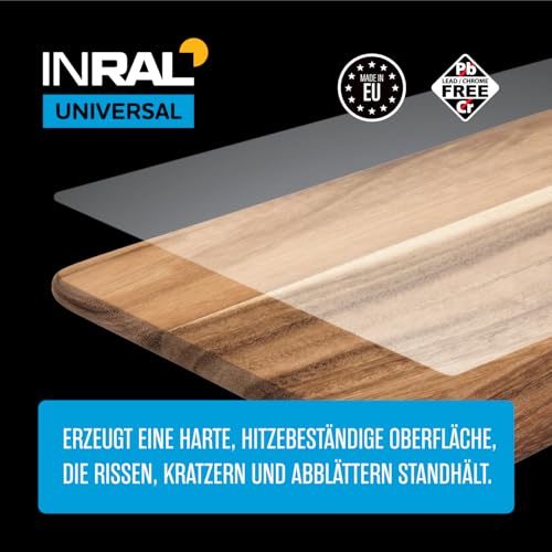 INRAL Acryllack Spray – Schnell Trocknendes Glanzend Klarlack Spray Wasserfest - Idealer Sprühlack für Acryllackierung - Hitze- und Kratzfester UV Lack für Heimwerker, Handwerker und Künstler