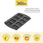 Wilton Gold Premium Non-Stick Warp-Resistant Bakeware, Made without PFAs, Mini Loaf Pan, 8-cavity, 15 x 10 x 1.5 in, Packaging May Vary - Image 3
