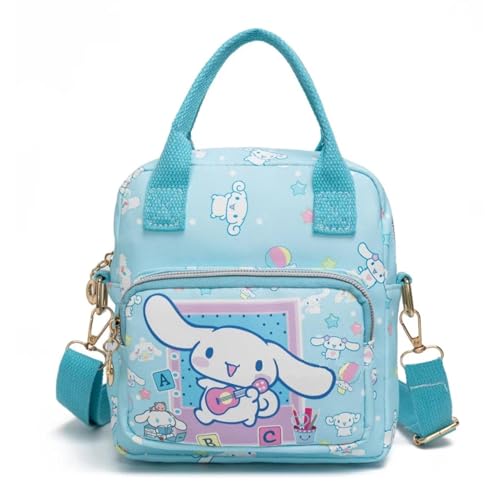 Roffatide Cute Puppy Tote Messenger Bag Small Synthetic Leather Crossbody Bags Shoulder Purse Handbag for Women Lolita Kawaii Satchel Bag Blue