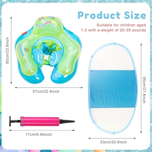 Image of SNOWIE SOFT Baby Floats for Swimming Pool, Baby Swimming Tube for 12-36 Months, Independent Double Layer PVC with Adjustable Safety Straps Outdoor Swimming Pool Baby Swimming Accessories