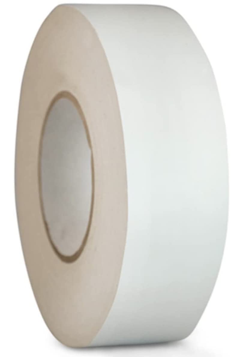 GGR Supplies CGT-80-45 High Performance Low Gloss Finished Cloth Laminated Gaffers/Spike Tape with Rubber Based Adhesive. (White, 3" X 45 Yds.)