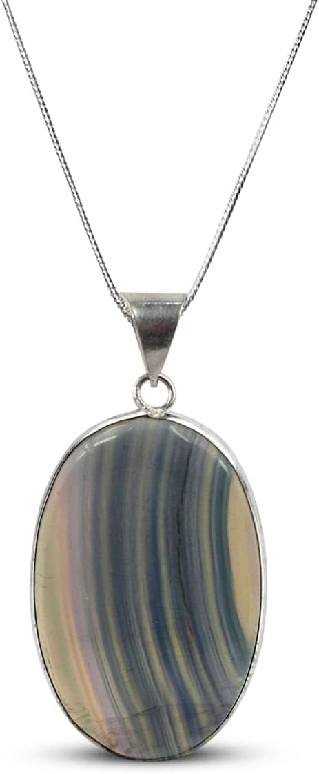 Natural Crystal Stone Pendant with Certificate (Mulit Fluorite)