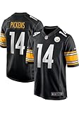 George Pickens Pittsburgh Steelers NFL Nike Kids Youth 8-20 Black Home On-Field Game Day Jersey (US, Numeric, 14, 16, Regular, George Pickens Pittsburgh Steelers Black)