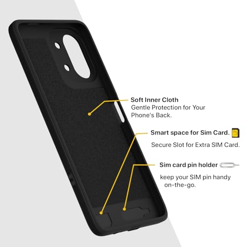 Image of Pikkme Back Cover for Tecno Spark Go 3 Soft Matte Silicone Mag-Safe Design (Mag-Safe Not Support) Camera Protection | Slim Fit Bumper Cover (Black)