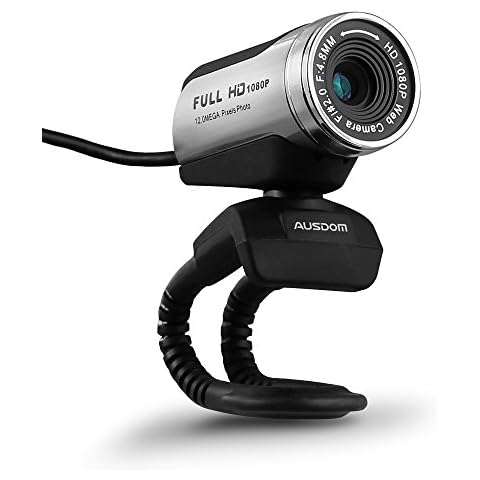AUSDOM® AW615 12.0M 720P/1080P HD Webcam with Microphone, Web Camera for Laptop/Desktop,Auto Exposure, Streaming Webcam for Skype / Conference / Zoom / Studying / YouTube Cover