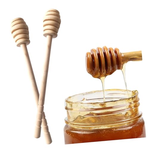 10pcs Wood Spoon Mixing Spoon Wooden Honey Spoon Stirring Spoon