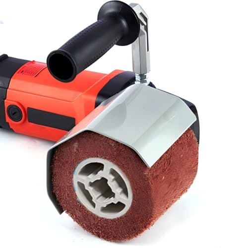 Image of 4 Pcs 240 Grit Abrasive Drawing Burnishing Wheel 4.7 inch x 4 inch | Finishing Drum Polishing Wheel, Surface Conditioning Tool Drum, For Metal, For Wood
