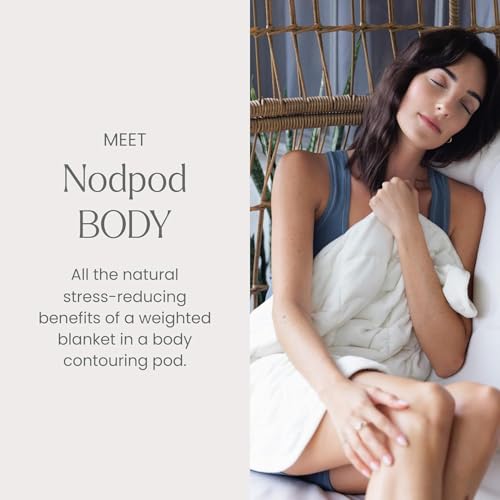 nodpod Body 6.5lb Patented Compact Weighted Blanket I Perfect for Relaxation, Sleeping & Travel l I Glass Bead Filled, Machine Washable (29" x 24") - Bone by nodpod - Image 3
