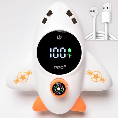 Image of Baby Bath Thermometer - Digital Floating Water Thermometer with LED Display & Color Temperature Alerts, Rechargeable Bath Toy for Infant Bathtub Safety, Newborn Bath Essentials Gift