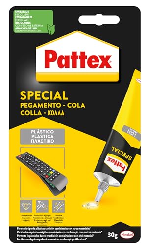 Pattex Special Plastica, Adesivo per Incollare Materiali Plastici, PVC Rigido e Morbido, ABS, Plexiglass, Policarbonato, Per Riparare telecomandi, Elettrodomestici, Teloni in PVC, Trasparente, 30g