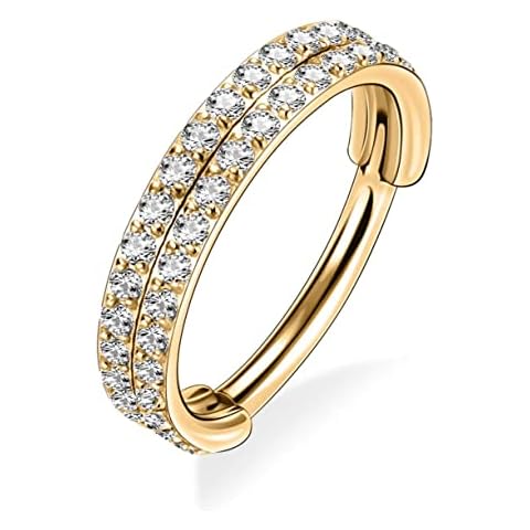 Yrogcu 20G Gold Hinged Nose Ring Cover